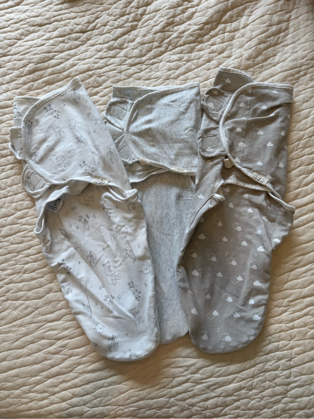 KeaBabies Organic Swaddles with Zipper and Velcro - 3 pack